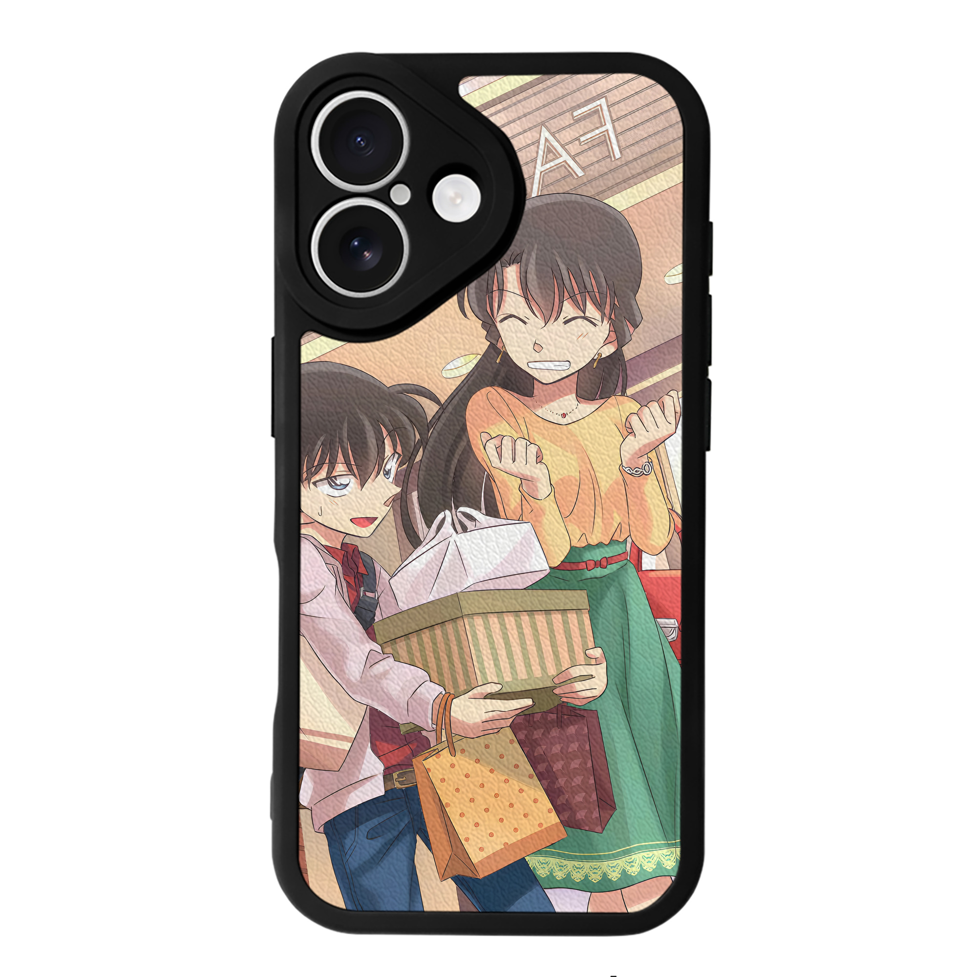 （画像用） 名探偵コナン Detective Conan 【iPhone 16シリーズ対応】シリコンスマホケース（レザー調） 材質：シリコン